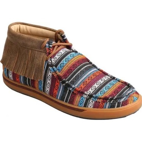 Twisted X Shoes - Twisted X Women's Serape Fringe Chukka Driving Moc Multi Color WCA0021‎ Size 10M